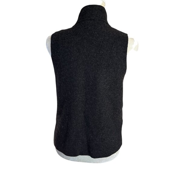 J. Crew black sleeveless mock neck zip up wool sweater vest with pockets size XS - Picture 4 of 8